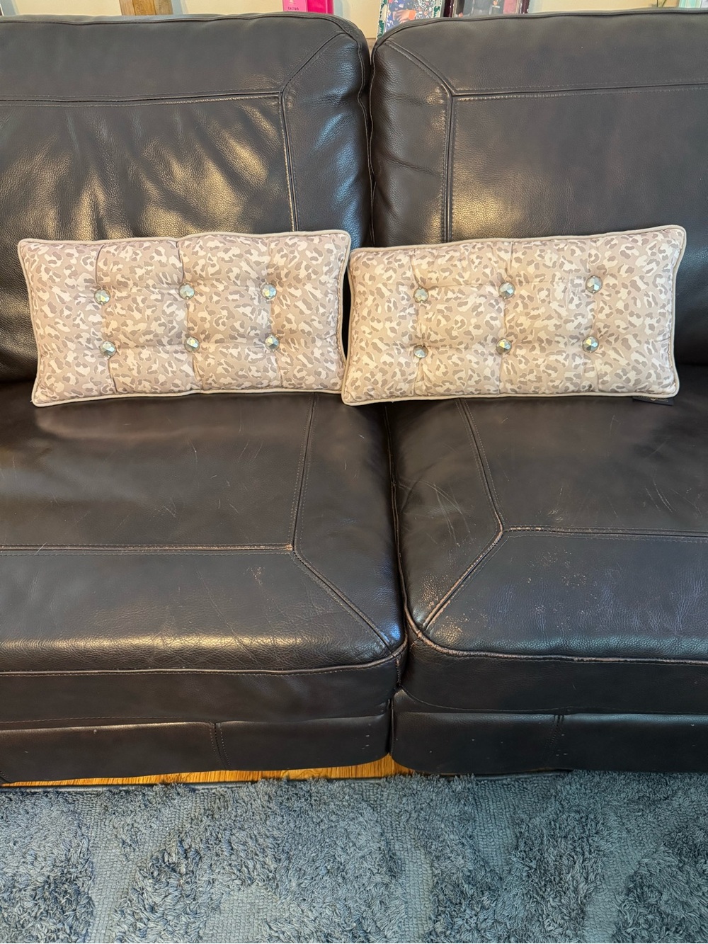 Bombay Beige Leopard-Print Tufted Accent Pillow Set